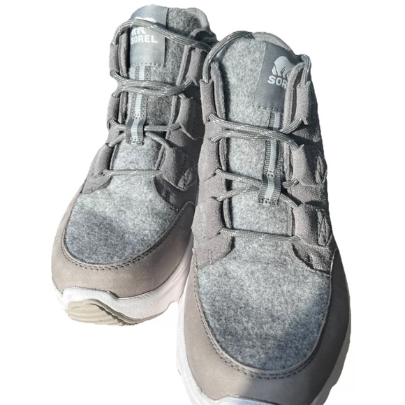 Sorel Kinetic Caribou Waterproof Boot size 8 Asphalt/Sea Salt - Picture 3 of 9